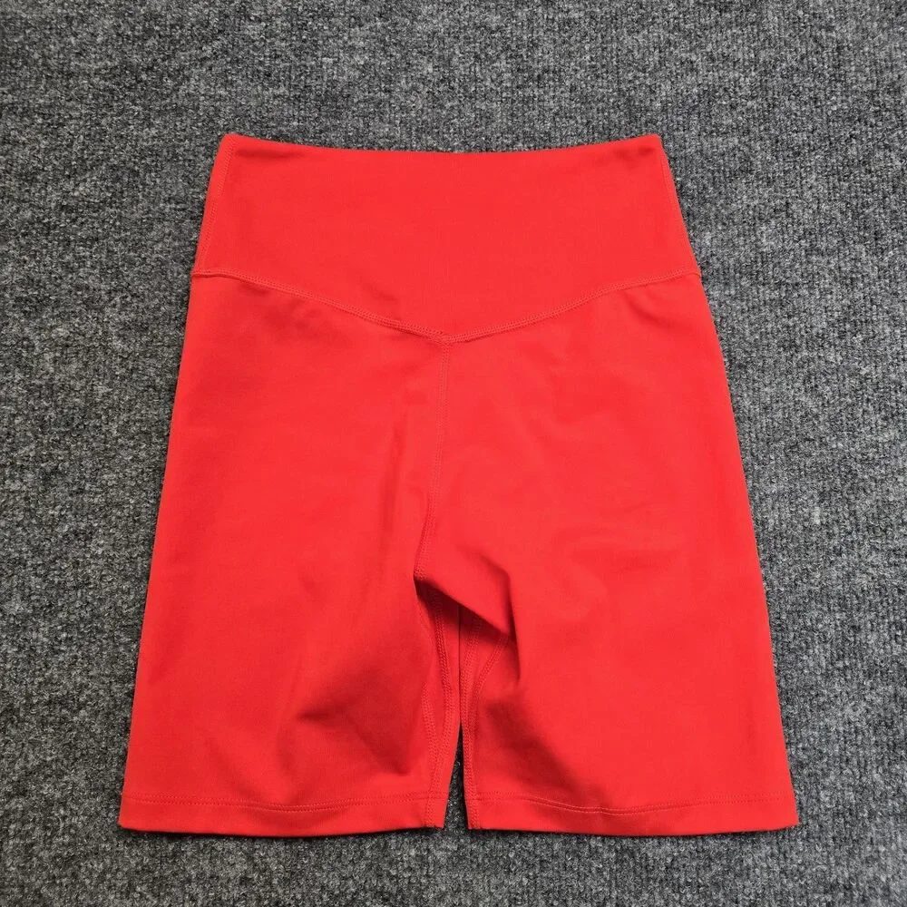 Nike Womens Large Biker Training Performance Red Shorts 7